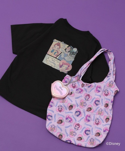 GLOBAL WORK(グローバルワーク)の「Disneyポーチ付きBAG/666381(エコバッグ/サブバッグ・キッズ・ダークグレー/ピンク・FREE)」の7枚目の写真