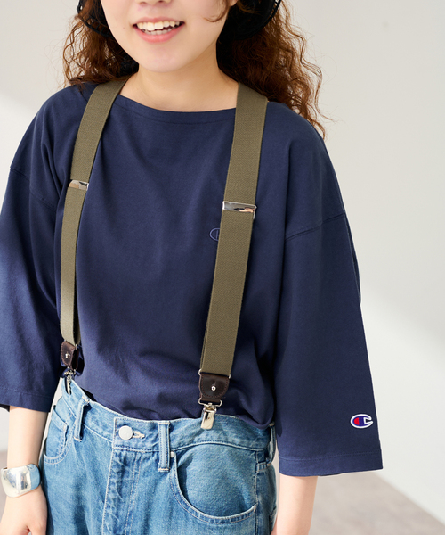 FRAMeWORK(フレームワーク)の「ALBERT THURSTON/アルバートサーストン TWO IN ONE35MM ELASTIC(サスペンダー・レディース・グリーン/ベージュ/カーキ・FREE)」の2枚目の写真