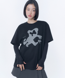 Teddy graphic short sleeve BLACK