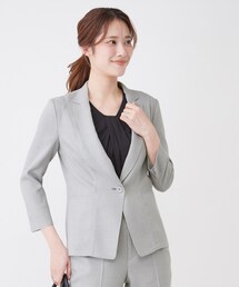 COUP DE CHANCE（クードシャンス）の「【手洗い可/日本製/7分袖/UVケア】リネンライク テーラードジャケット（テーラードジャケット）」