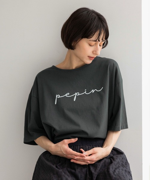 studio CLIP（スタディオクリップ）の「《natural by clip》シルキーバイオラウンドTシャツ（Tシャツ/カットソー・レディース・サックスブルー/オフホワイト/スミクロ・FREE）」の13枚目の写真