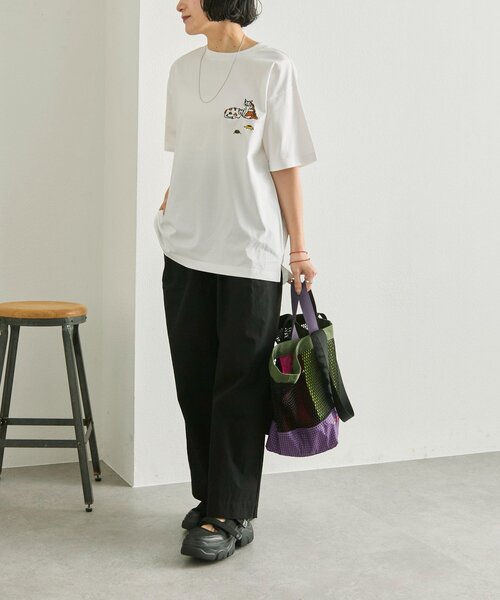 ear PAPILLONNER(イアパピヨネ)の「【KEN NAKAYAMA×ear】コラボメッシュトートバッグ(トートバッグ・レディース・カーキ/オレンジ・FREE)」の19枚目の写真
