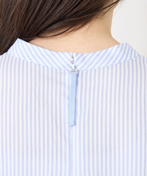 TO BE CHIC(トゥー ビー シック)の「シルキーサッカー ティアードチュニックブラウス(シャツ/ブラウス・レディース・ピンク系その他2/ブルー系その他2/ブラック・40)」の12枚目の写真