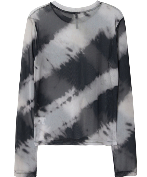 FLAREUP(フレアアップ)の「Sheer Mesh Long Sleeve (FL-142_Black&Cream)(Tシャツ/カットソー・レディース・ブラック・OS)」の2枚目の写真