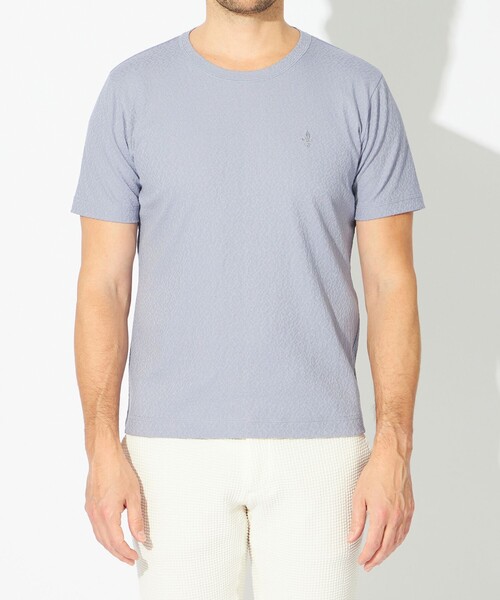 EPOCA UOMO（エポカウォモ）の「デジタルピクセルカットソー（Tシャツ/カットソー・メンズ・ホワイト/ブラック/パープル系その他4/ライトグレー・46/48）」の10枚目の写真