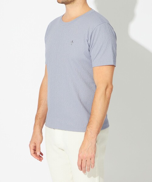 EPOCA UOMO（エポカウォモ）の「デジタルピクセルカットソー（Tシャツ/カットソー・メンズ・ホワイト/ブラック/パープル系その他4/ライトグレー・46/48）」の9枚目の写真