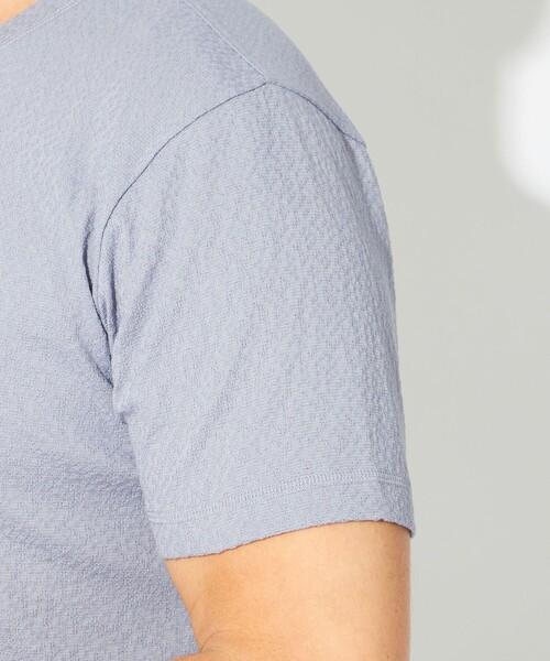 EPOCA UOMO（エポカウォモ）の「デジタルピクセルカットソー（Tシャツ/カットソー・メンズ・ホワイト/ブラック/パープル系その他4/ライトグレー・46/48）」の7枚目の写真