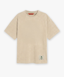 GEECOON（ジークーン）の「ソフトミュートパッチピグメント半袖Tシャツ GEE265-102 ベージュ（Tシャツ/カットソー）」