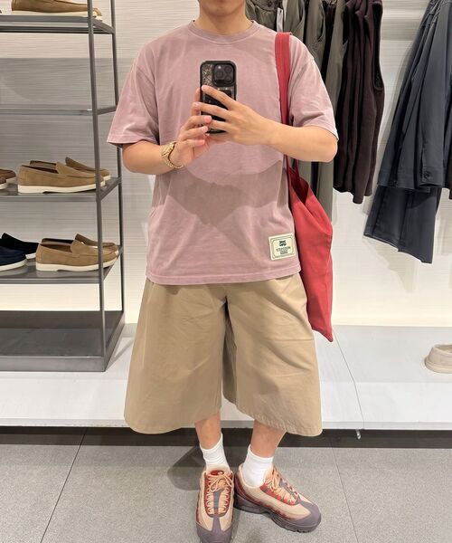 GEECOON（ジークーン）の「ソフトミュートパッチピグメント半袖Tシャツ GEE265-102 ベージュ（Tシャツ/カットソー・メンズ・ベージュ・LARGE/X-LARGE）」の10枚目の写真