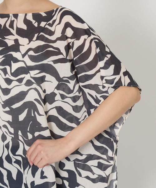 BARNYARDSTORM　パイソン柄シャツ　新品 BARNYARDSTORM / ゼブラプリントチュニック / ハンドウォッシャブル