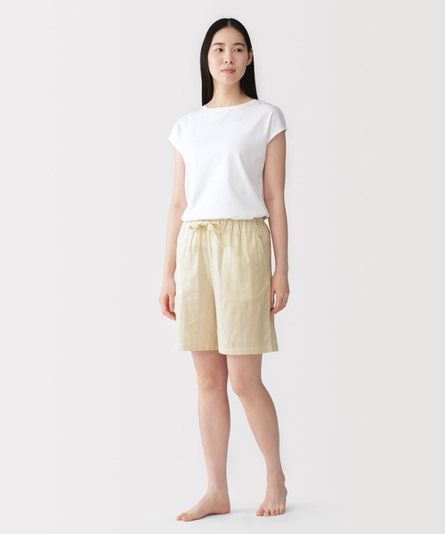 無印良品(ムジルシリョウヒン)の「婦人 薄手ガーゼ ハーフパンツ(ルームウェア/パジャマ・レディース・イエロー系/ピンク系/ホワイト系・XL/L/M/S)」の11枚目の写真