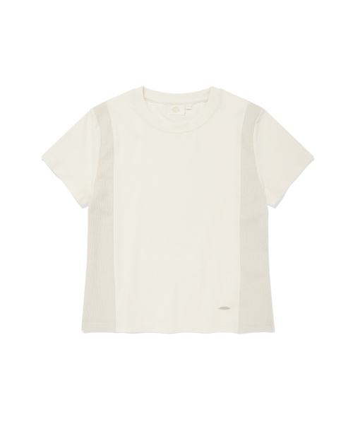 COVERNAT WOMAN（カバーナットウーマン）の「ウィメンズスリムフィットパネルTシャツクリーム（Tシャツ/カットソー・レディース・その他・WS/WM）」の2枚目の写真