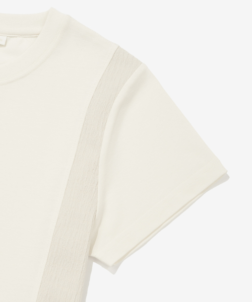 COVERNAT WOMAN（カバーナットウーマン）の「ウィメンズスリムフィットパネルTシャツクリーム（Tシャツ/カットソー・レディース・その他・WS/WM）」の8枚目の写真