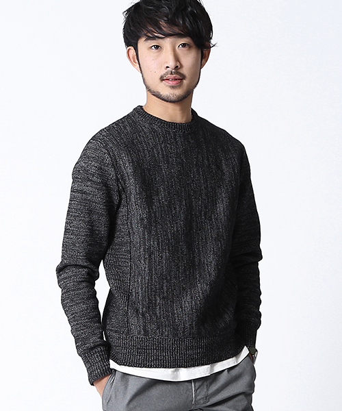 BEAMS（ビームス）の「BEAMS / クルーネック ニット（ニット/セーター・メンズ・ホワイト系その他/グレー/ブラック/ネイビー・MEDIUM/SMALL/LARGE）」の3枚目の写真