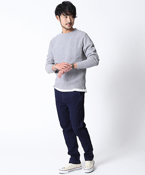 BEAMS（ビームス）の「BEAMS / クルーネック ニット（ニット/セーター・メンズ・ホワイト系その他/グレー/ブラック/ネイビー・MEDIUM/SMALL/LARGE）」の15枚目の写真