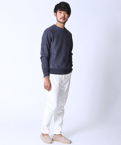 BEAMS（ビームス）の「BEAMS / クルーネック ニット（ニット/セーター・メンズ・ホワイト系その他/グレー/ブラック/ネイビー・MEDIUM/SMALL/LARGE）」の17枚目の写真