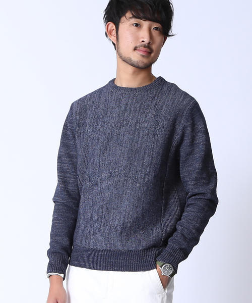 BEAMS（ビームス）の「BEAMS / クルーネック ニット（ニット/セーター・メンズ・ホワイト系その他/グレー/ブラック/ネイビー・MEDIUM/SMALL/LARGE）」の5枚目の写真