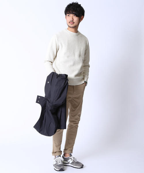 BEAMS（ビームス）の「BEAMS / クルーネック ニット（ニット/セーター・メンズ・ホワイト系その他/グレー/ブラック/ネイビー・MEDIUM/SMALL/LARGE）」の6枚目の写真