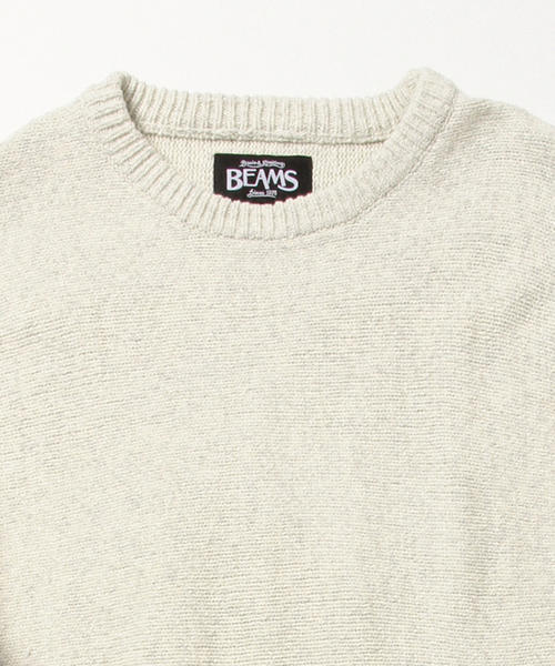 BEAMS（ビームス）の「BEAMS / クルーネック ニット（ニット/セーター・メンズ・ホワイト系その他/グレー/ブラック/ネイビー・MEDIUM/SMALL/LARGE）」の8枚目の写真