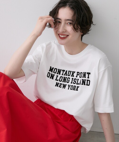 Dessin(デッサン)の「【ユニセックス/洗える】オーガニックロゴTシャツ(Tシャツ/カットソー・レディース・ブラウン系その他/グレー/ホワイト系6/ホワイト・04/03/02/01)」の1枚目の写真