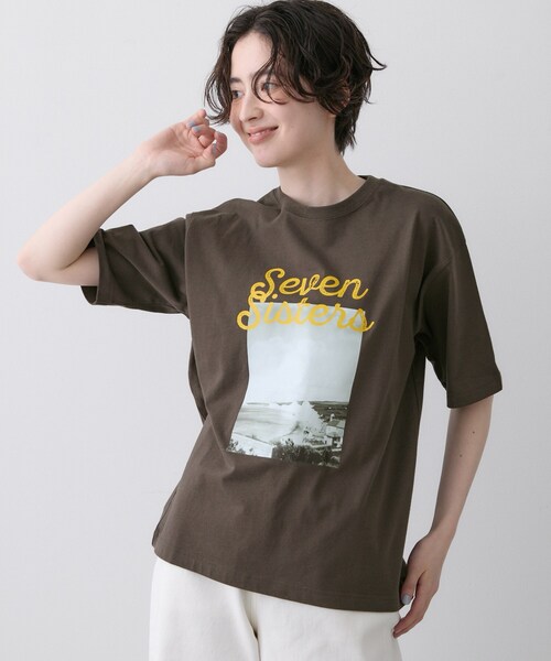 Dessin(デッサン)の「【ユニセックス/洗える】オーガニックロゴTシャツ(Tシャツ/カットソー・レディース・ブラウン系その他/グレー/ホワイト系6/ホワイト・04/03/02/01)」の8枚目の写真