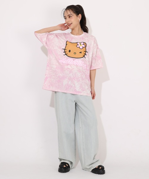 sanrio(サンリオ)の「親子お揃い サンリオ タイダイBIGTシャツ 1661A(Tシャツ/カットソー・レディース・バイオレット/その他24・ユニセックスS/ユニセックスM/ユニセックスL)」の9枚目の写真