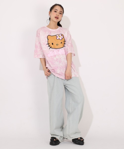 sanrio(サンリオ)の「親子お揃い サンリオ タイダイBIGTシャツ 1661A(Tシャツ/カットソー・レディース・バイオレット/その他24・ユニセックスS/ユニセックスM/ユニセックスL)」の6枚目の写真
