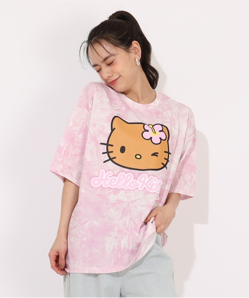 sanrio(サンリオ)の「親子お揃い サンリオ タイダイBIGTシャツ 1661A(Tシャツ/カットソー・レディース・バイオレット/その他24・ユニセックスS/ユニセックスM/ユニセックスL)」の5枚目の写真
