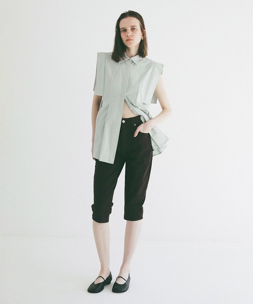 CLANE（クラネ）の「DENIM CAPRI PANTS（デニムパンツ・レディース・ブラウン/ブラック・0/1）」の12枚目の写真