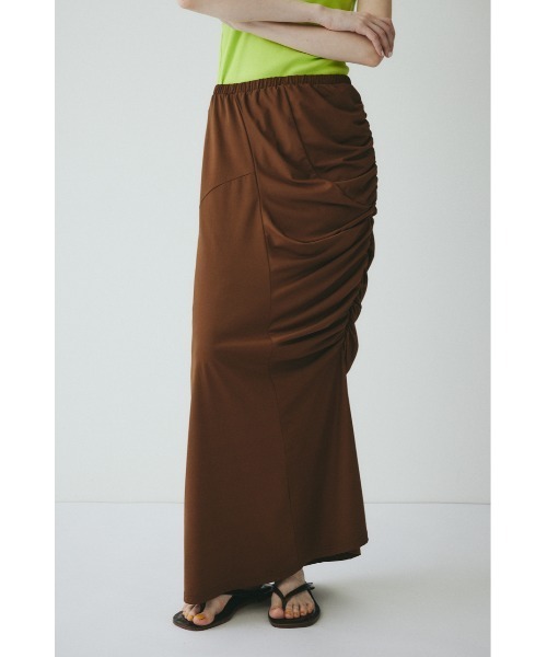 HeRIN.CYE(ヘリンドットサイ)の「Asymmetry cut skirt / アシンメトリーカットスカート(スカート・レディース・ブラック/ブラウン・36/38)」の1枚目の写真