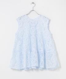 Torrazzo Donna（トラッゾドンナ）の「Torrazzo Donna　FLOWER LACE A-LINE TOP（シャツ/ブラウス）」