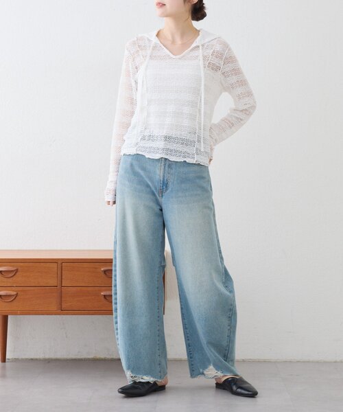 CIAOPANIC TYPY(チャオパニックティピー)の「襟付きレーススキッパートップス(Tシャツ/カットソー・レディース・ホワイト/イエロー/ブラック・ONE SIZE)」の8枚目の写真
