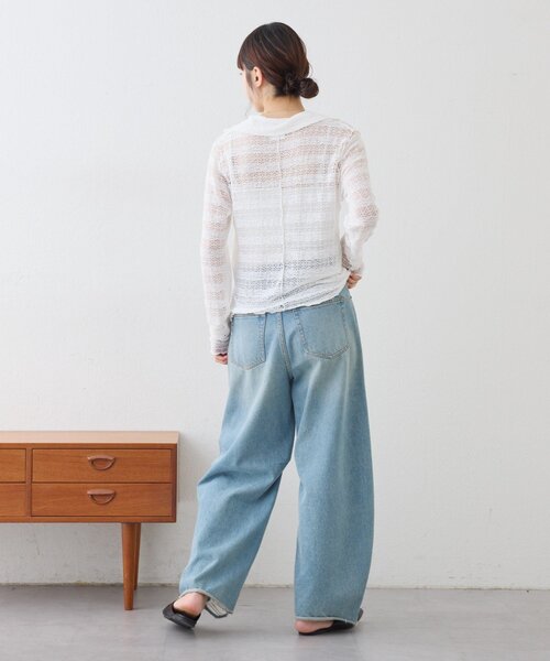 CIAOPANIC TYPY(チャオパニックティピー)の「襟付きレーススキッパートップス(Tシャツ/カットソー・レディース・ホワイト/イエロー/ブラック・ONE SIZE)」の9枚目の写真