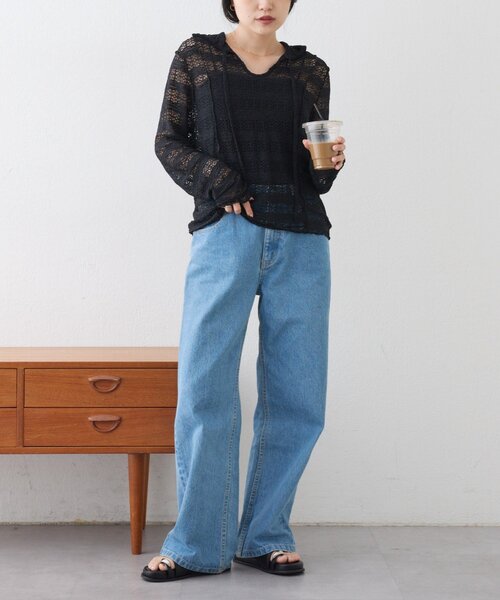 CIAOPANIC TYPY(チャオパニックティピー)の「襟付きレーススキッパートップス(Tシャツ/カットソー・レディース・ホワイト/イエロー/ブラック・ONE SIZE)」の15枚目の写真