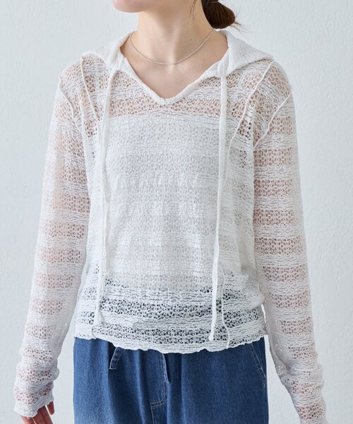 CIAOPANIC TYPY(チャオパニックティピー)の「襟付きレーススキッパートップス(Tシャツ/カットソー・レディース・ホワイト/イエロー/ブラック・ONE SIZE)」の21枚目の写真