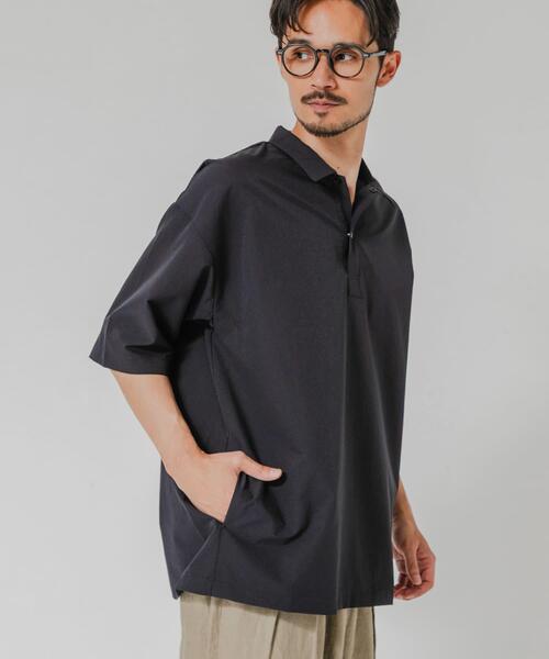 URBAN RESEARCH(アーバンリサーチ)の「COOL DOTS ポロシャツ(ポロシャツ・メンズ・チャコールグレー/ブラック/ネイビー・MEDIUM/LARGE)」の3枚目の写真