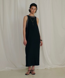 ※タンクトップ付き【接触冷感・吸水速乾・UVカット・防シワ】3WAYジョーゼットアメスリワンピ　夏服　きれいめ