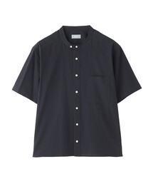 GREY LABEL コットンコードボイル バンドカラーシャツ