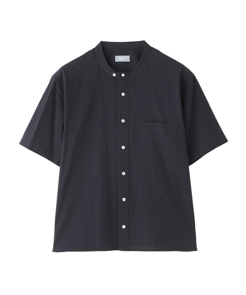 MACKINTOSH PHILOSOPHY(マッキントッシュ フィロソフィー)の「GREY LABEL コットンコードボイル バンドカラーシャツ(シャツ/ブラウス・レディース・ダークネイビー/ベージュ系その他4・2/6)」の1枚目の写真