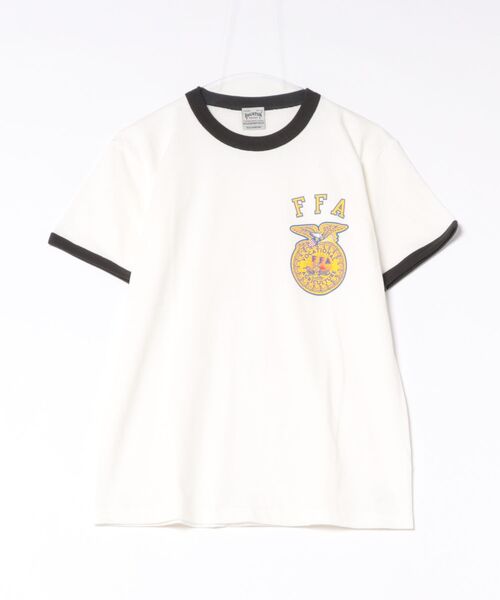 HOUSTON(ヒューストン)の「HOUSTON プリントリンガーTシャツ(FFA)(Tシャツ/カットソー・メンズ・グレー系その他/ホワイト系その他/ホワイト系その他2・MEDIUM/XX-LARGE/X-LARGE/LARGE)」の8枚目の写真