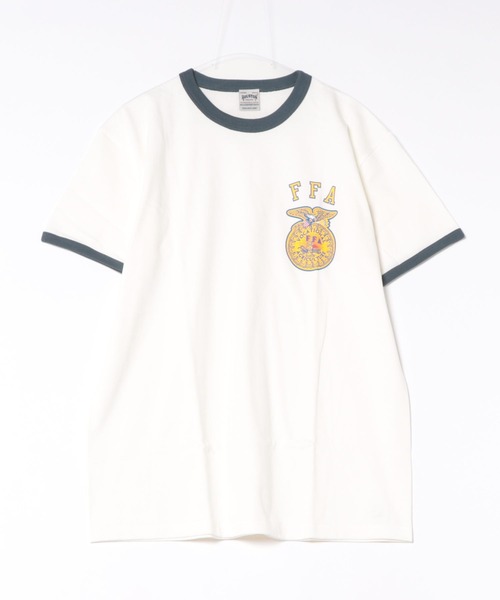 HOUSTON(ヒューストン)の「HOUSTON プリントリンガーTシャツ(FFA)(Tシャツ/カットソー・メンズ・グレー系その他/ホワイト系その他/ホワイト系その他2・MEDIUM/XX-LARGE/X-LARGE/LARGE)」の9枚目の写真