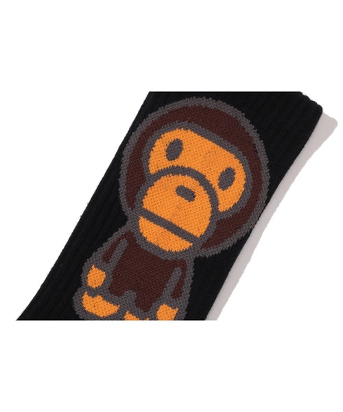 A BATHING APE（アベイシングエイプ）の「BABY MILO SOCKS UNDERWEAR（ソックス/靴下・メンズ・ピンク/ブラック/アイボリー・MEDIUM/LARGE）」の5枚目の写真