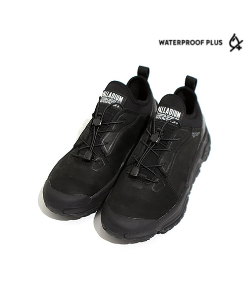 PALLADIUM(パラディウム)の「オフグリッドレザー防水ブラックスニーカー74064-008-M(スニーカー・レディース・ブラック・23cm/24cm/25cm/26cm)」の1枚目の写真