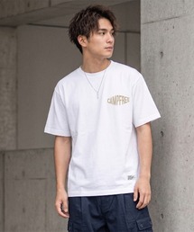 CAMPFREE（キャンプフリー）の「[キャンプフリー] CAMPFREE 半袖 6.2oz オープンエンド ロゴプリント コットンTシャツ（Tシャツ/カットソー）」