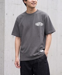 CAMPFREE（キャンプフリー）の「[キャンプフリー] CAMPFREE 半袖 6.2oz オープンエンド ロゴプリント コットンTシャツ（Tシャツ/カットソー）」