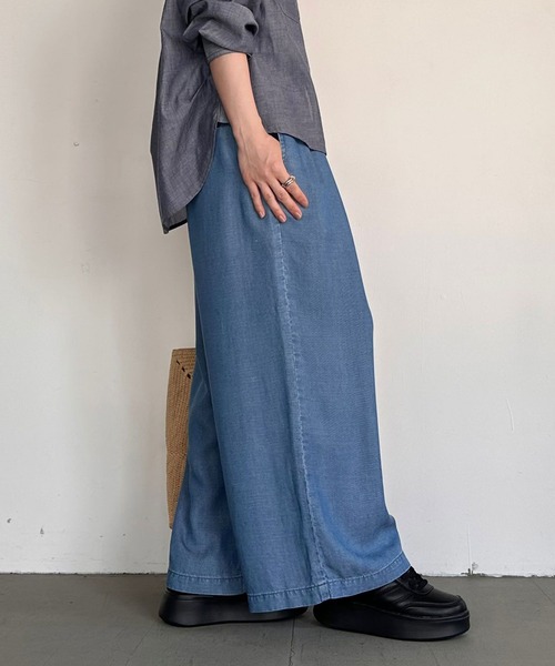 BAYFLOW（ベイフロー）の「【低身長caho146cmさんコラボ】ストレートワイドパンツ（その他パンツ・レディース・ライトブルー/ネイビー/グレー・X-SMALL/SMALL）」の9枚目の写真