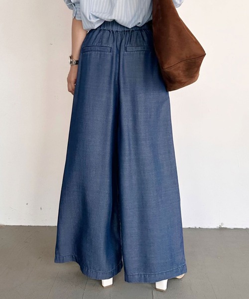 BAYFLOW（ベイフロー）の「【低身長caho146cmさんコラボ】ストレートワイドパンツ（その他パンツ・レディース・ライトブルー/ネイビー/グレー・X-SMALL/SMALL）」の16枚目の写真