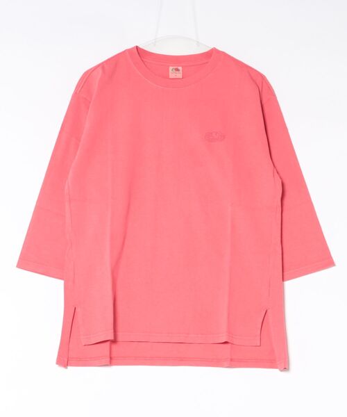FRUIT OF THE LOOM(フルーツオブザルーム)の「/FRUIT OF THE LOOM/製品染め7分袖プルオーバー(Tシャツ/カットソー・メンズ・レッド/ミント/グリーン・LARGE/MEDIUM)」の2枚目の写真