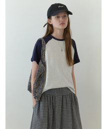 [2nd] Brume half t-shirt (melange/navy)