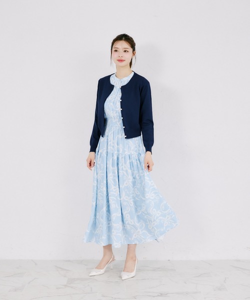 tocco closet(トッコ クローゼット)の「UVカット&接触冷感&ハンドウォッシュ♪ビジュー釦カーディガン(カーディガン/ボレロ・レディース・ネイビー/レッド/オフホワイト・M)」の10枚目の写真